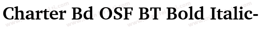 Charter Bd OSF BT Bold Italic字体转换